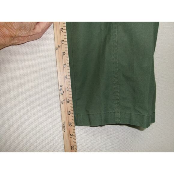 Allison Daley Cargo Capri Military Green Size 12 Casual Beach Errands Travel - Picture 8 of 12